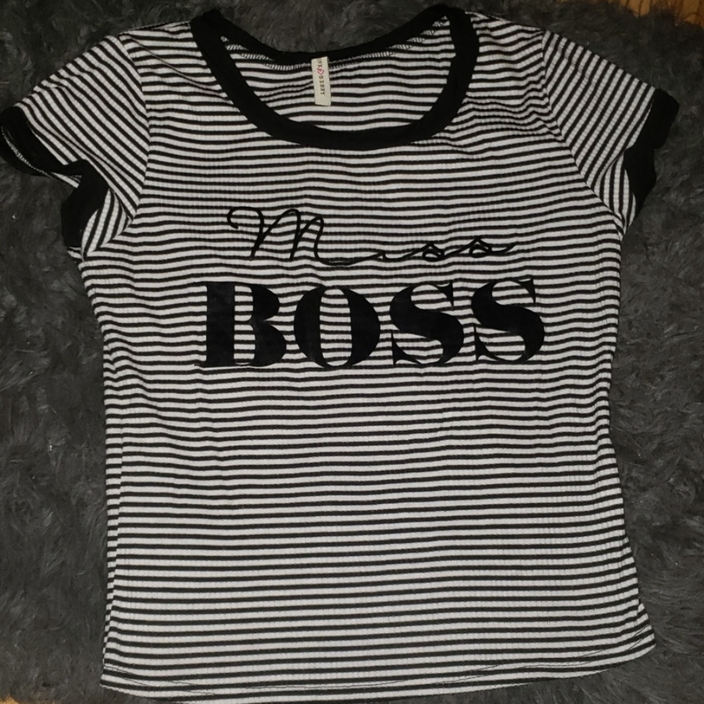 Stretch cotton  tee